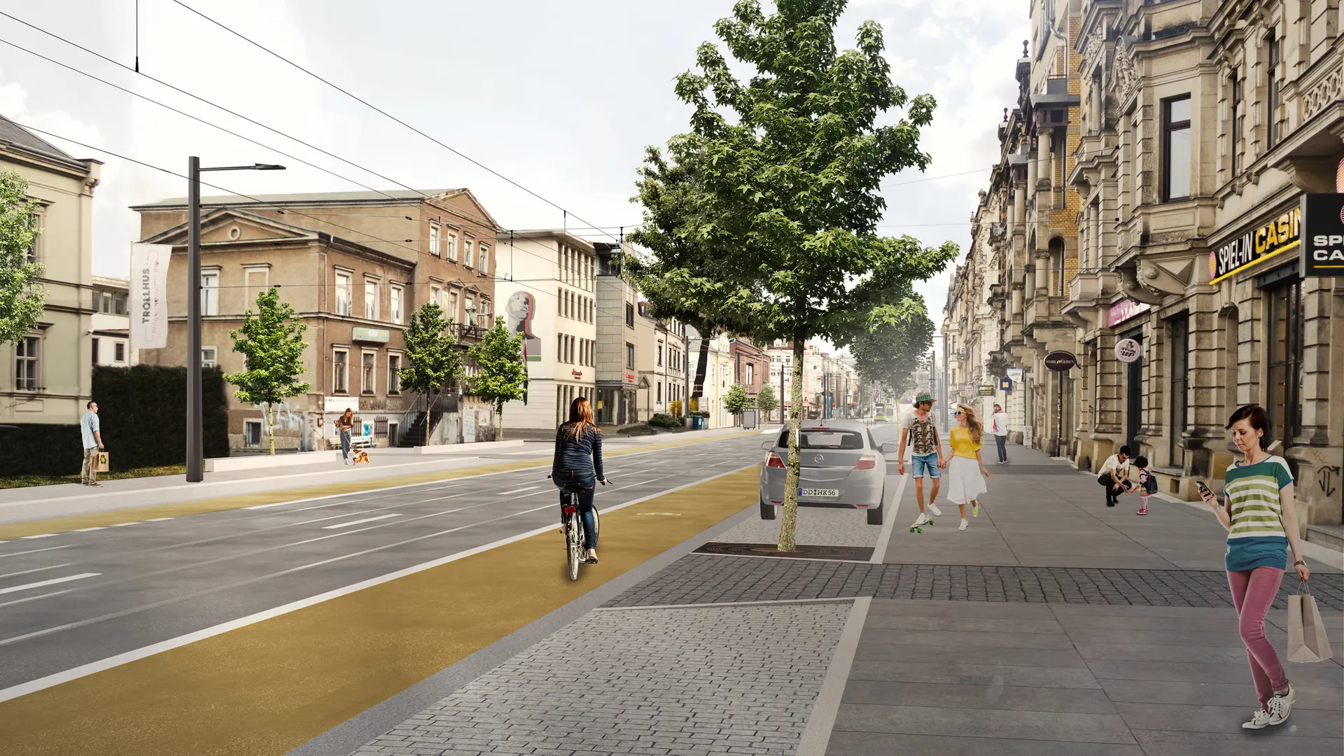 Umleitung, Stau, Lärm: Baustart auf Königsbrücker Straße in Dresden