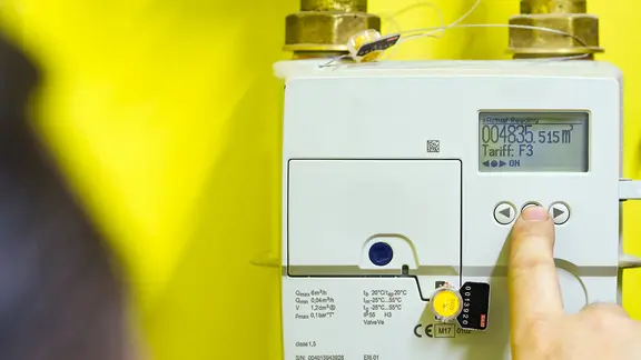 Anzeigetafel für elektrischen Gaszähler.