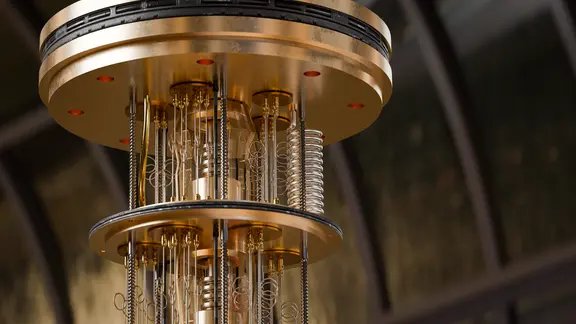 Das Kühlsystem eines Quantencomputers 