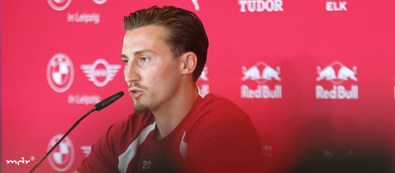 RB Leipzig: PK mit Neuzugang Rocco Reitz, 20.07.2026 Rocco Reitz (Neuzugang bei RB Leipzig). Fußball-Bundesliga, Saison 2026 2027: Pressekonferenz zur Präsentation eines neuen Spielers am 20.07.2026 im BMW-Autohaus, Zwickauer Straße