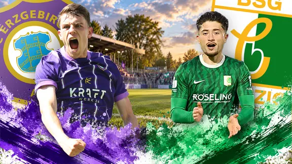 SPORT IM OSTEN Grafik FC Erzgebirge Aue - BSG Chemie Leipzig