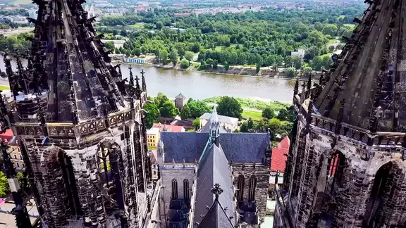 Blick über die Dächer des Magdeburger Doms