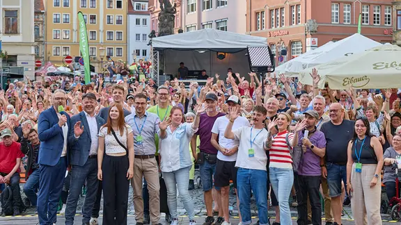 Das Team von MDR SACHSEN war am Samstag live beim Stadtfest Zittau vor Ort.