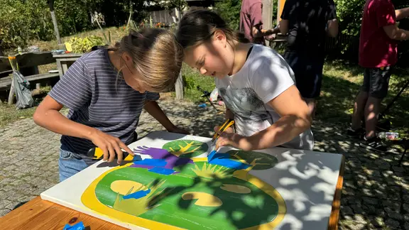 Grafitti-Workshop am Haus der Tausend Teiche in Wartha