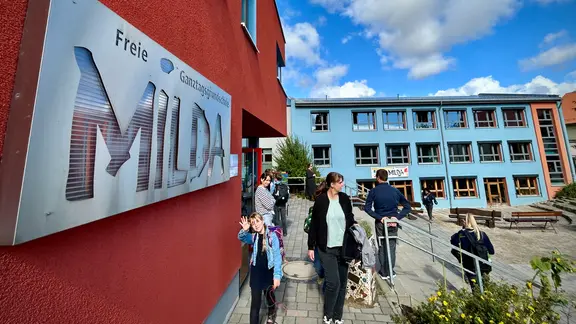 Die Ganztagsschule Milda von außen
