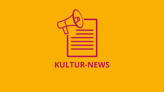 Icon für Kulturnachrichten auf gelbem Untergrund