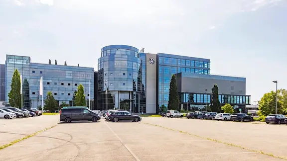 Unternehmenszentrale des Automobilzulieferers Albert Weber in Markdorf am Bodensee.