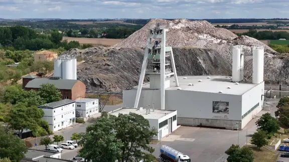 Luftaufnahme der Grube Teutschenthal