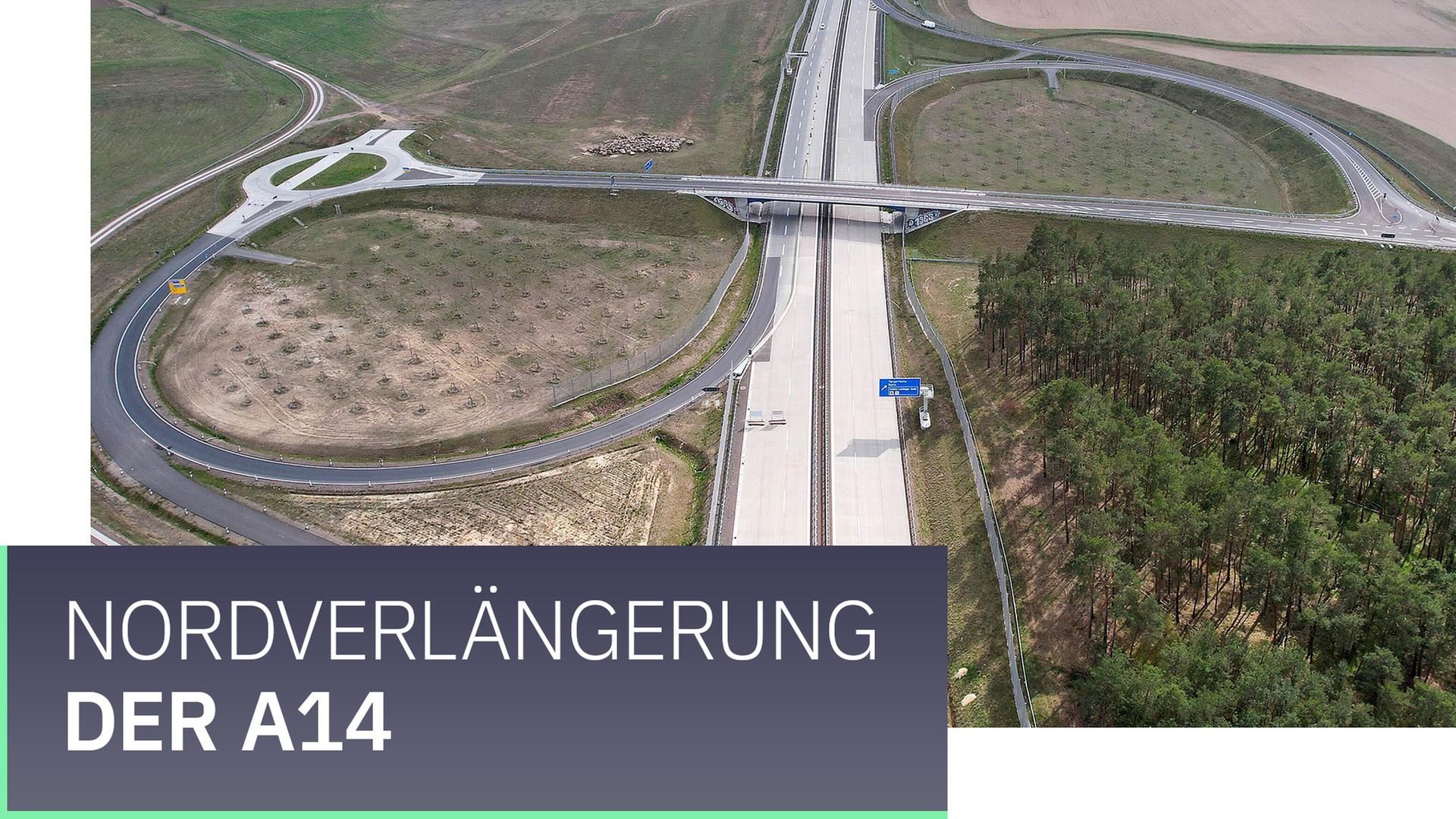 Die Baustelle an der Autobahn A14 bei Dolle. Die A14-Nordverlängerung wächst. | picture alliance/dpa/dpa-Zentralbild | Peter Gercke
