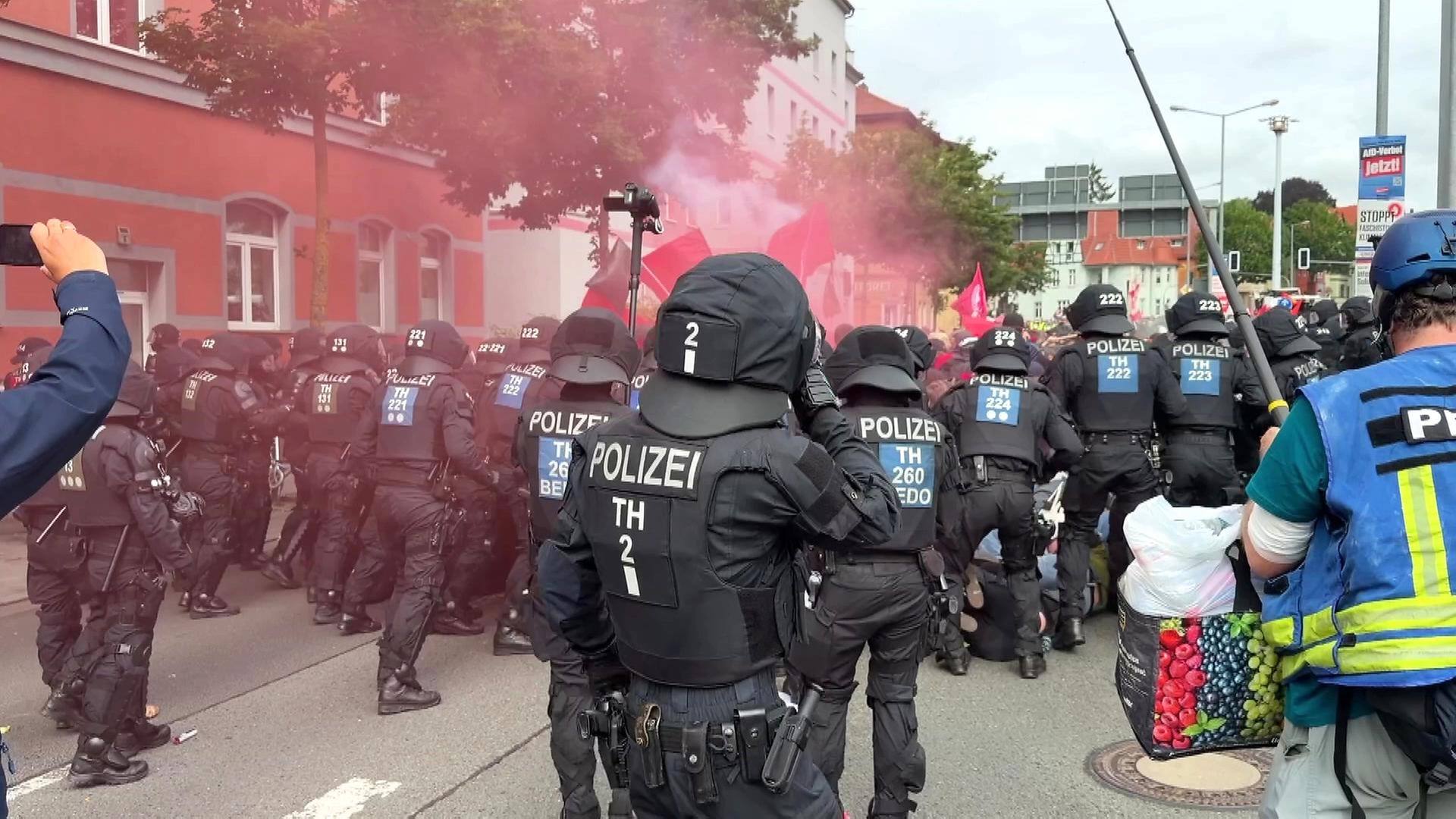 Vorfälle rund um AfD-Parteitag in Erfurt: Dutzende Verfahren abgeschlossen