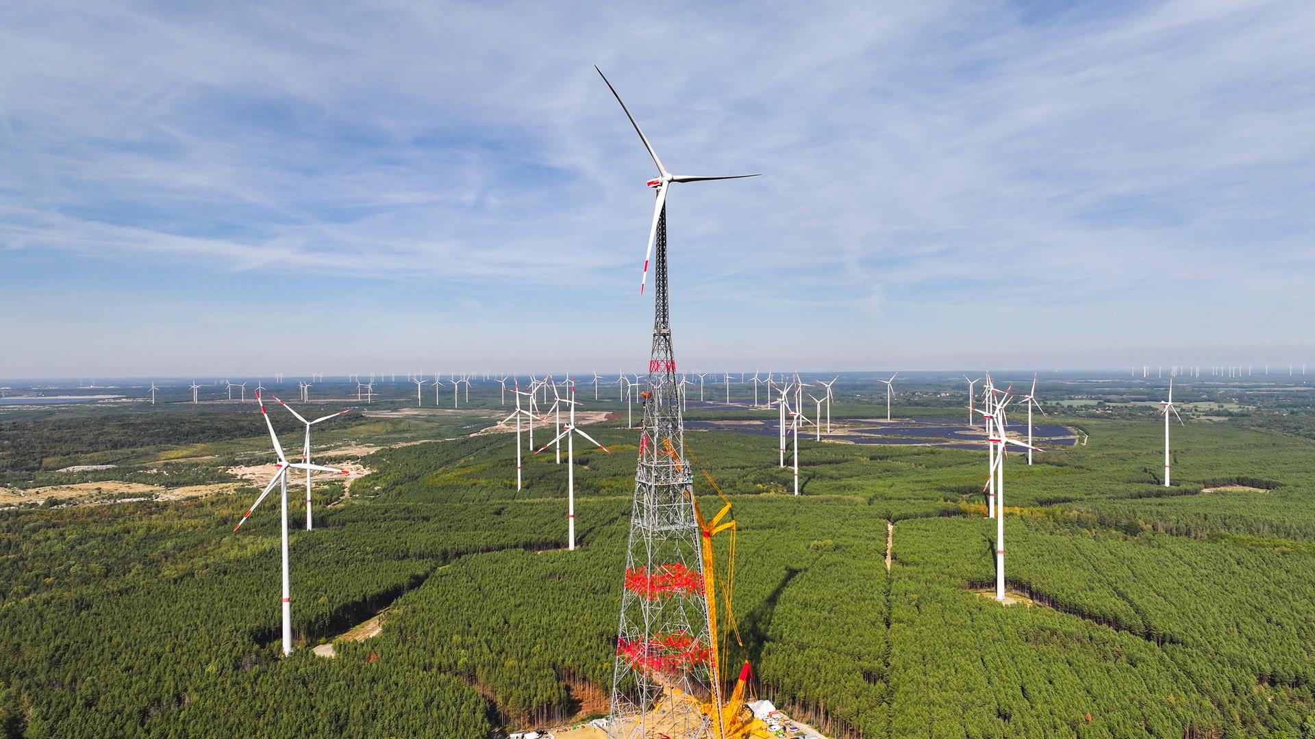 Höhenwindrad in Schipkau in Brandenburg. | GICON