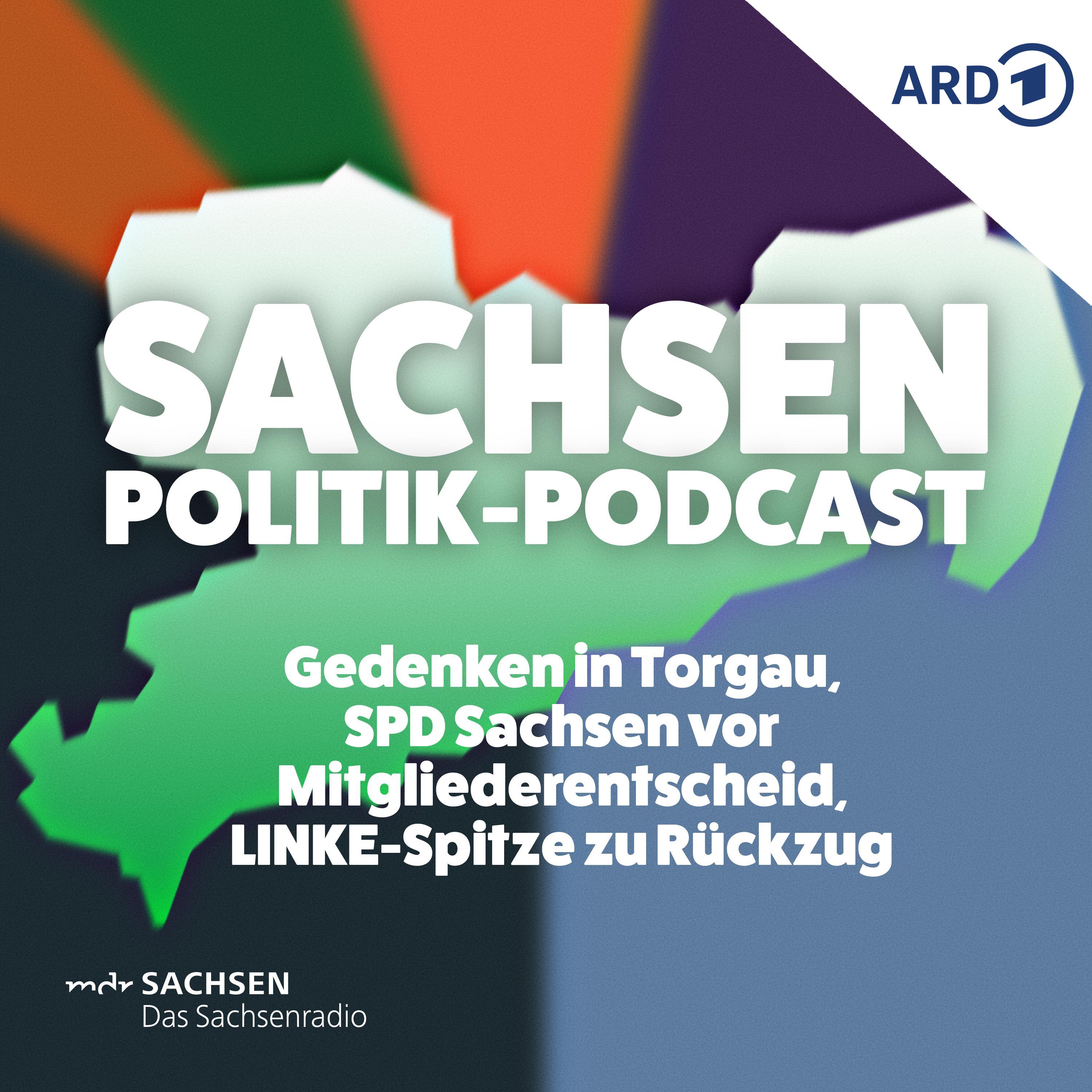 Schwieriges Gedenken in Torgau mit russischem Botschafter, SPD Sachsen vor Mitgliederentscheid über Koalitionsvertrag, LINKE-Spitze kündigt Rückzug an episode artwork