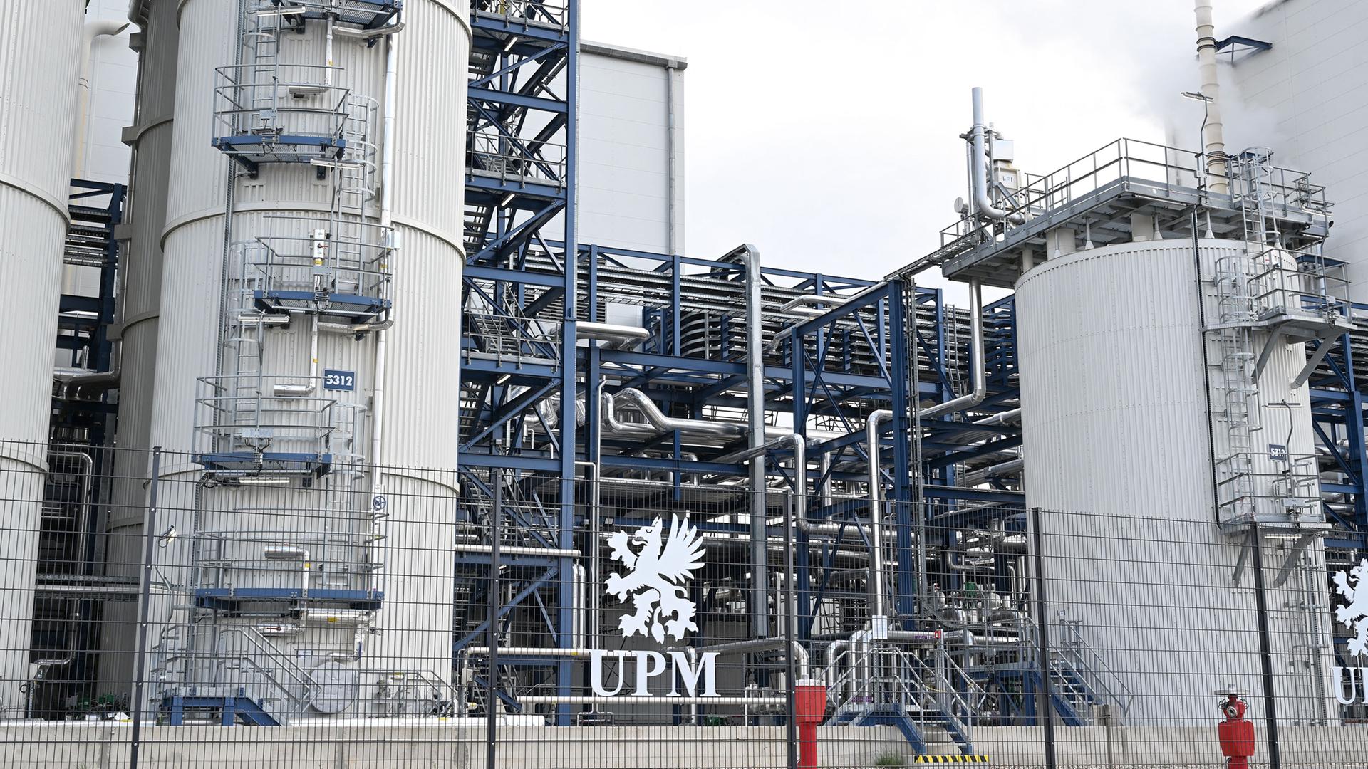 Blick auf die Bioraffinerie der UPM Biochemicals GmbH in Leuna. | picture alliance/dpa | Hendrik Schmidt