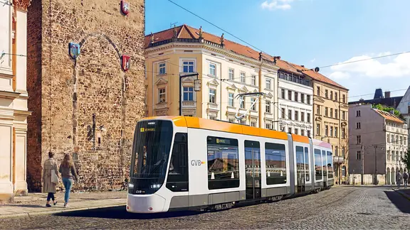 Grafik der neuen Straßenbahn für Görlitz