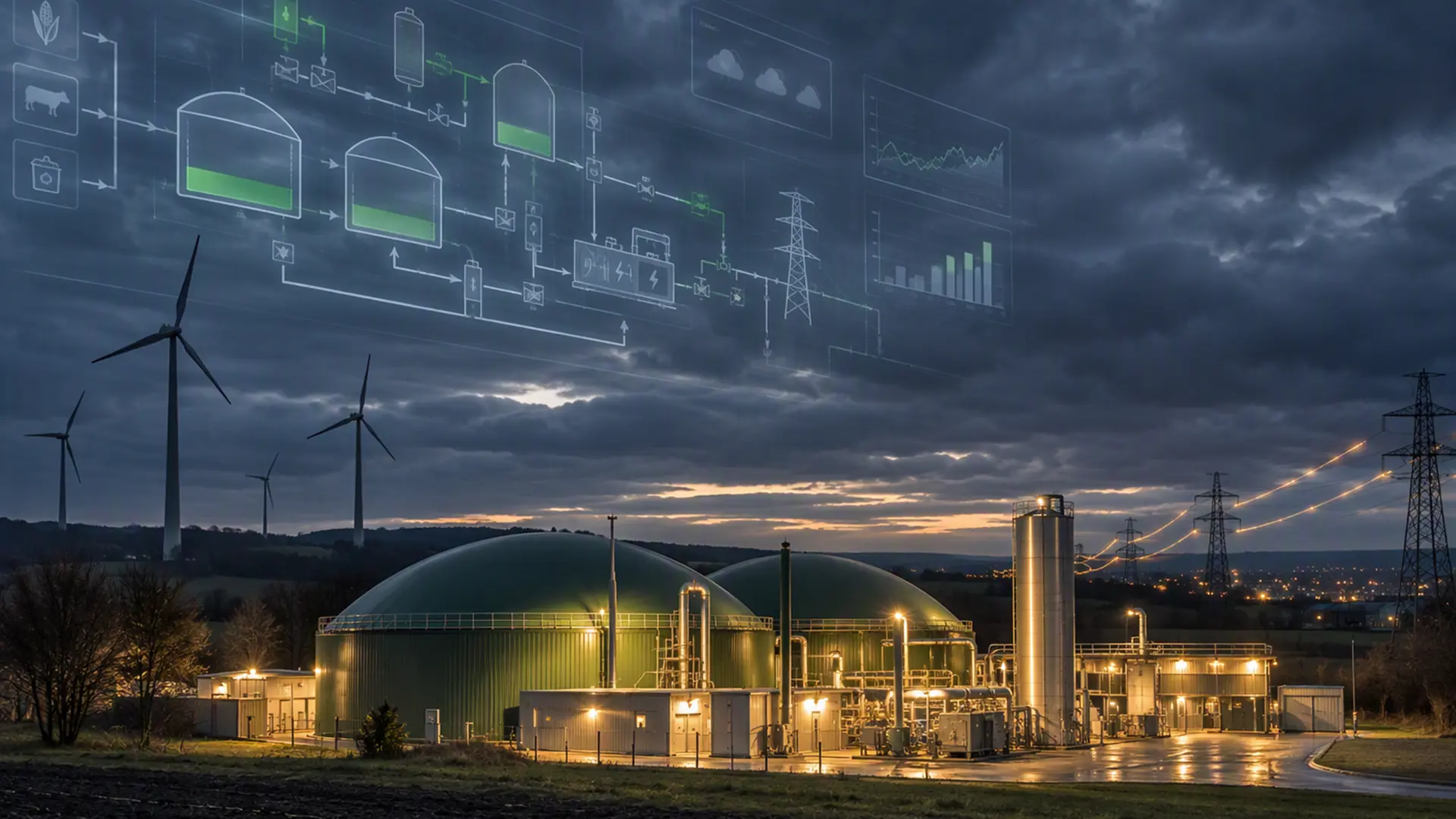 Sichere Energie: KI-Tool soll Biogasanlagen fit für Dunkelflauten machen