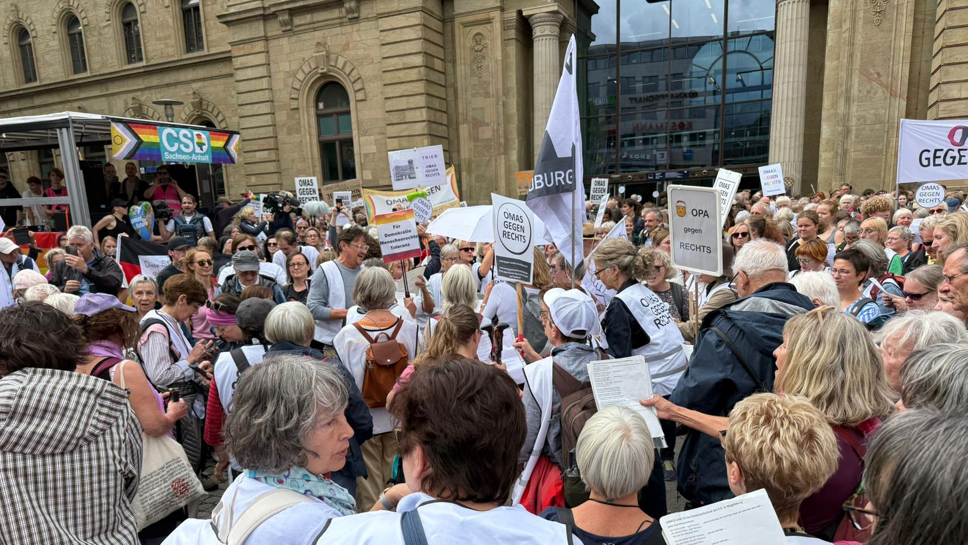 Veranstaltungen und Demonstrationen vor der Wahl in Sachsen-Anhalt