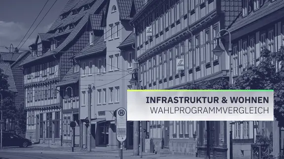 Straße mit Wohnhäusern in Halberstadt.