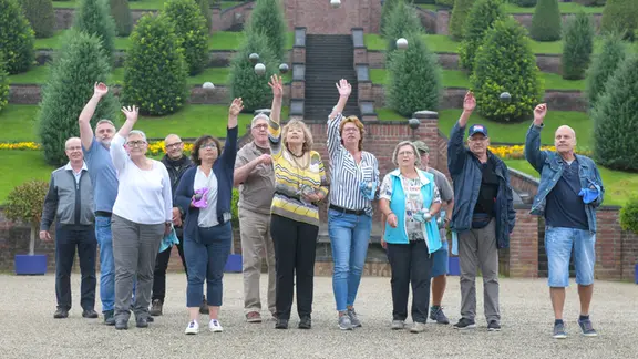Boulefreunde treffen sich am Kloster Kamp in Kamp-Lintfort.