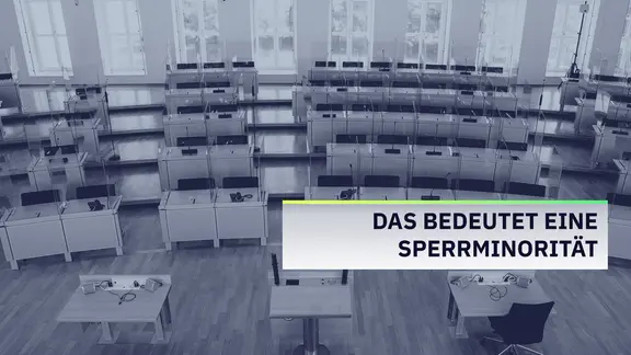 Leere Sitze im Plenarsaal im Landtag von Sachsen-Anhalt.