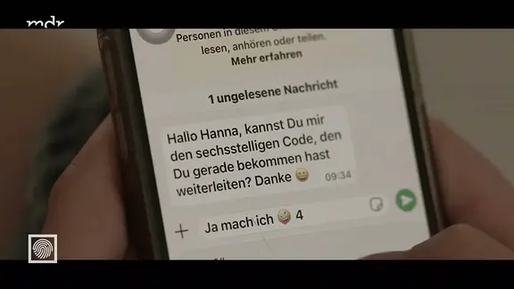 Ein Screenshot eines Chatverlaufs eines Messengers