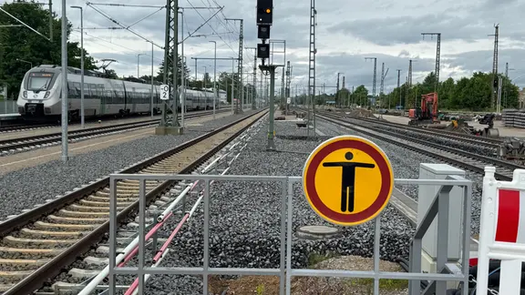 Bauarbeiten am Bahnknoten Gößnitz