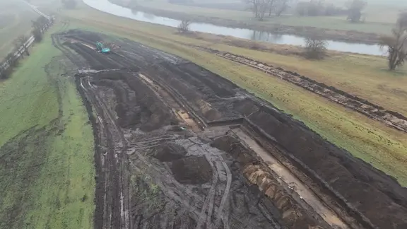 Groß Rosenburg: Überblick über die Grabungsflächen.