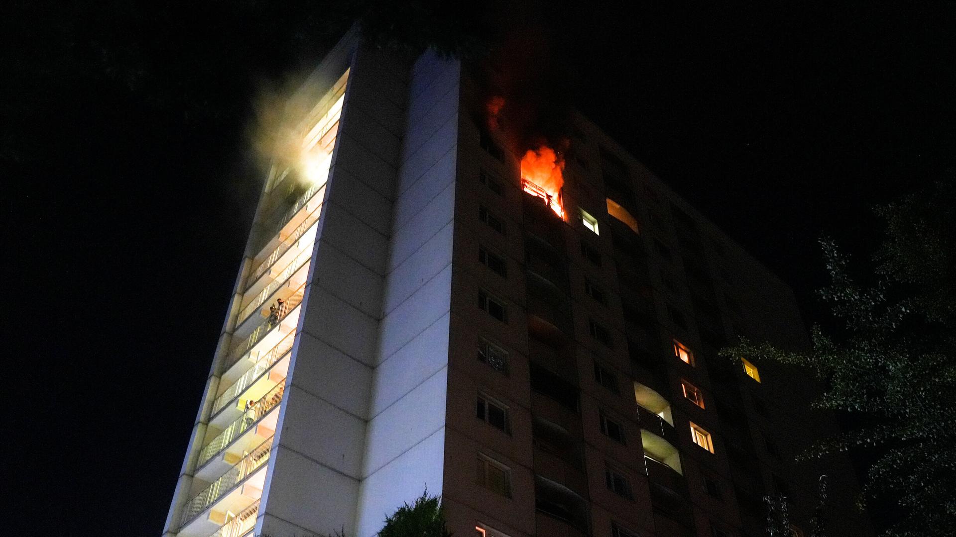 Brand in 13. Etage in Dresden – Bewohner stirbt in Klinik