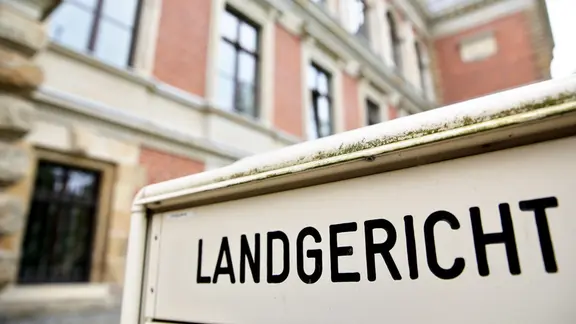 Der Briefkasten vom Landgericht und Amtsgericht Zwickau