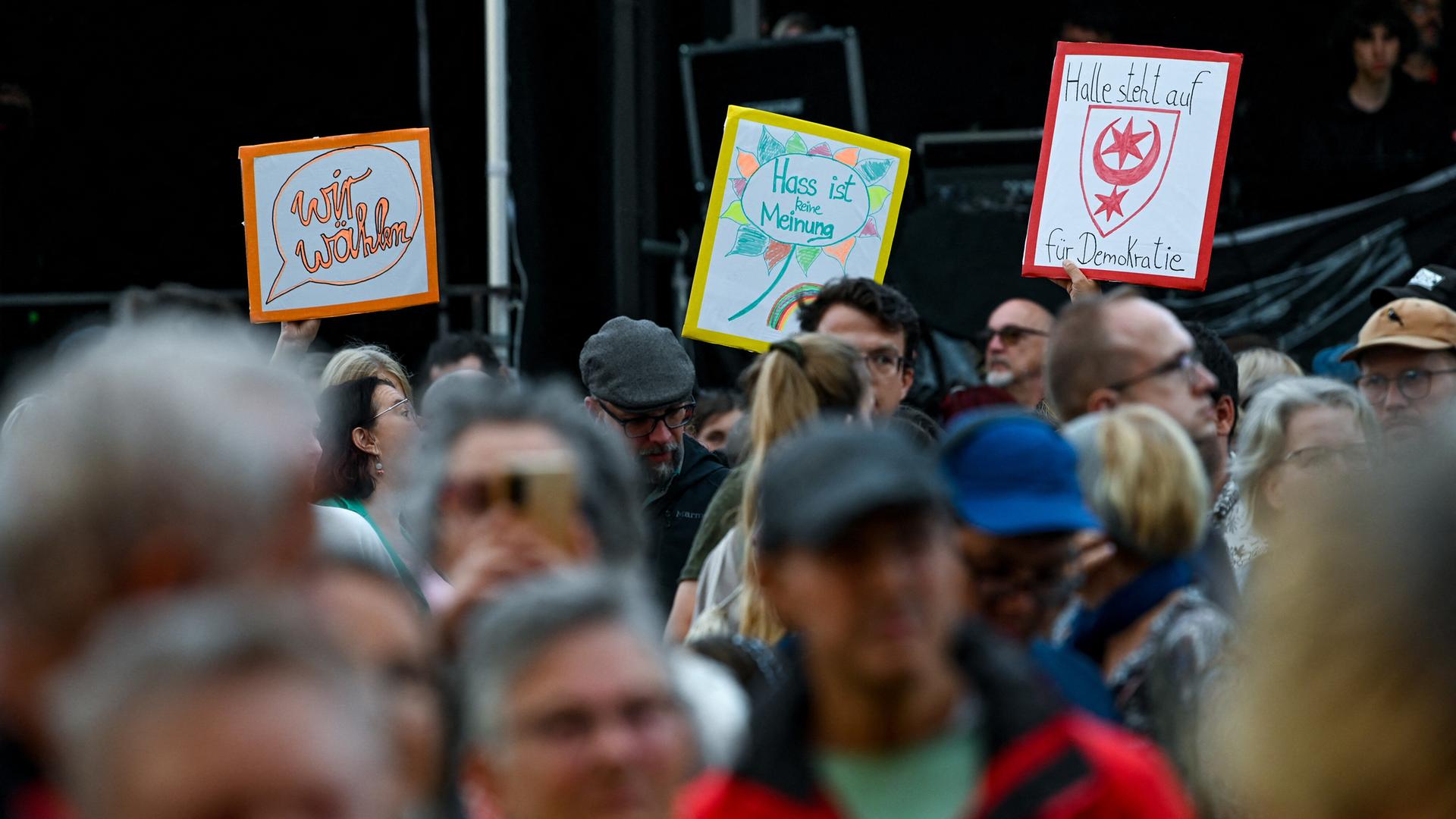 Veranstaltungen und Demonstrationen vor der Wahl in Sachsen-Anhalt
