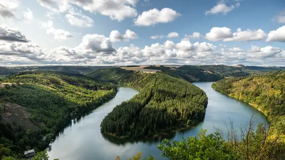 Landschaft der Saalekaskade