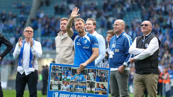 Connor Krempicki wurde im Mai nach fünf Jahren beim 1. FC Magdeburg verabschiedet.
