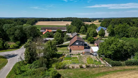 Blick auf das Dorf Kleistau