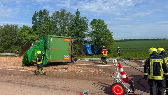Unfall auf der A14