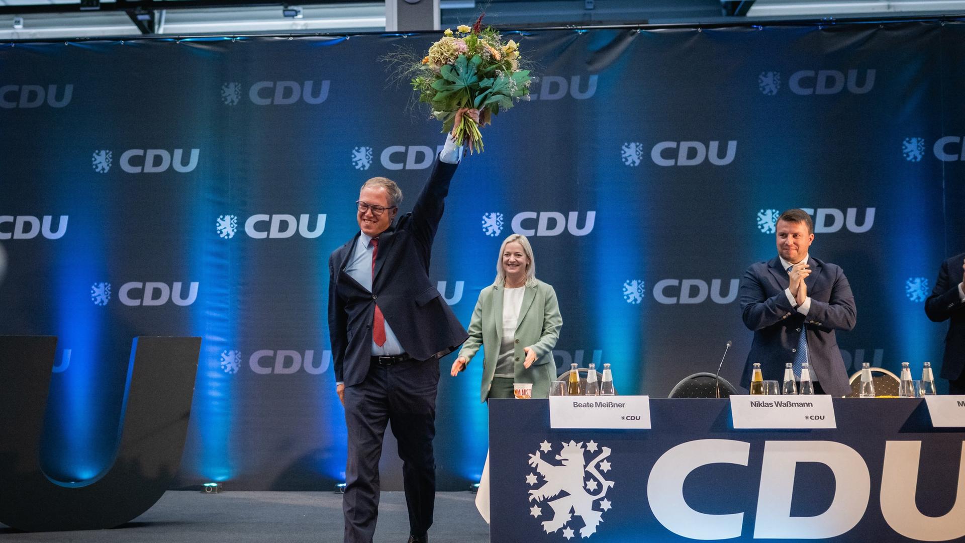 Voigt als Thüringer CDU-Chef wiedergewählt