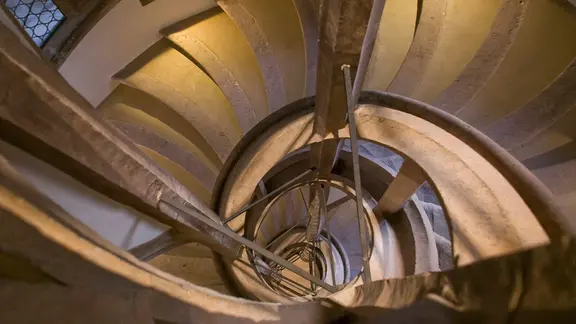 Die Albrechtsburg in Meißen, Wendeltreppe.