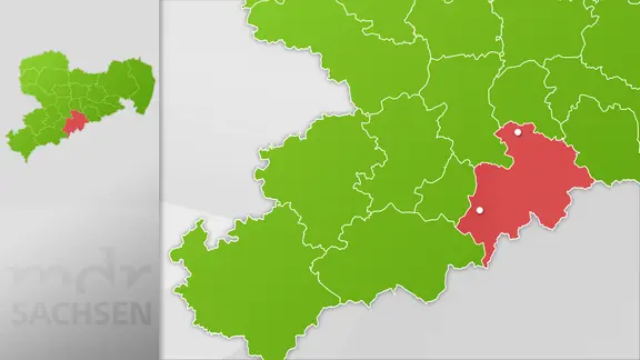 Karte Region Brand-Erbisdorf und Marienberg