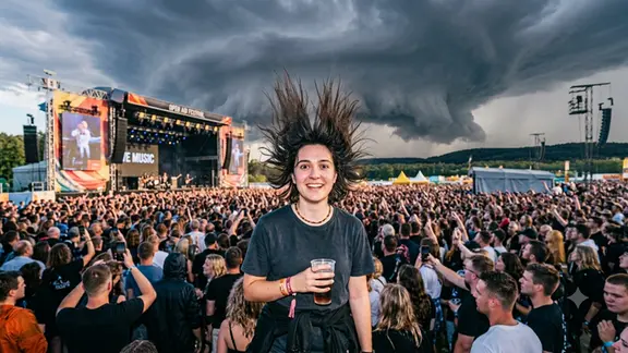 Festival und Gewitter.