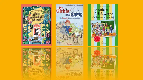 Drei Buchcover nebeneinander