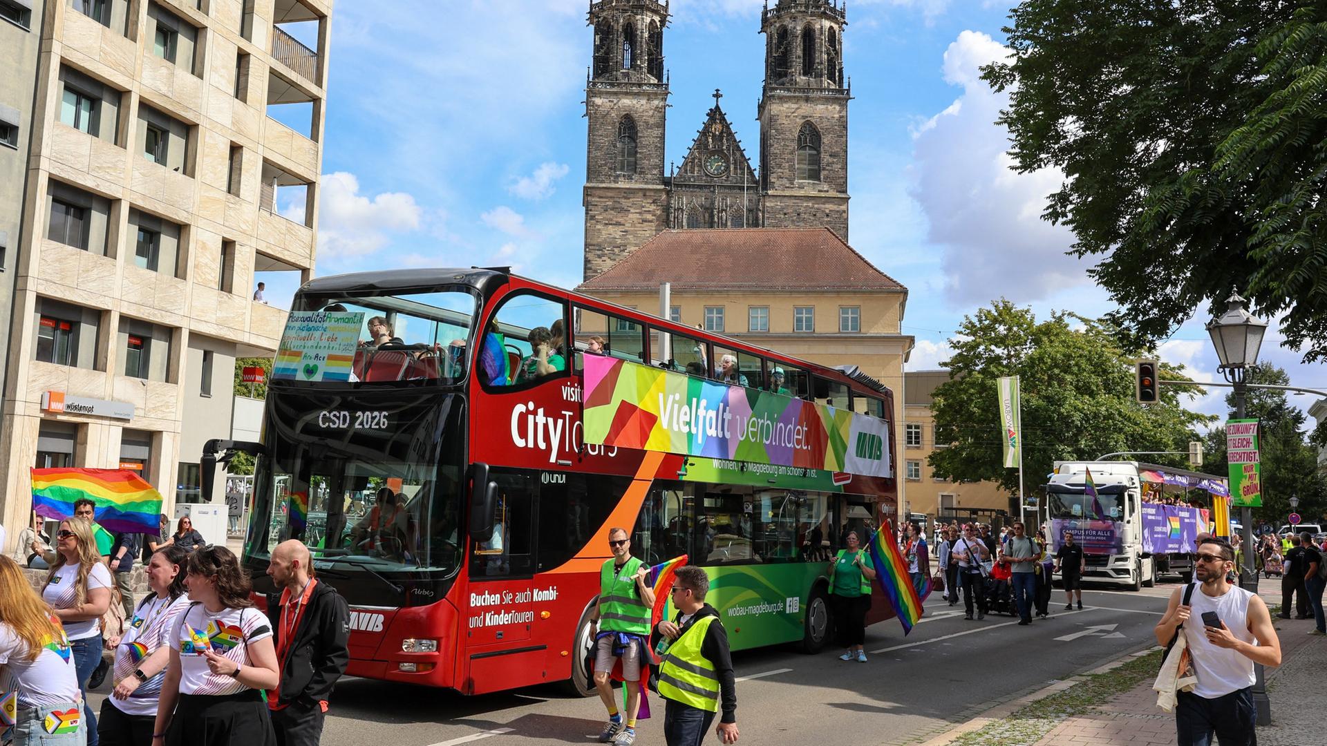 CSD Magdeburg 2026: 3.000 Teilnehmer, Straßensperrungen sind aufgehoben