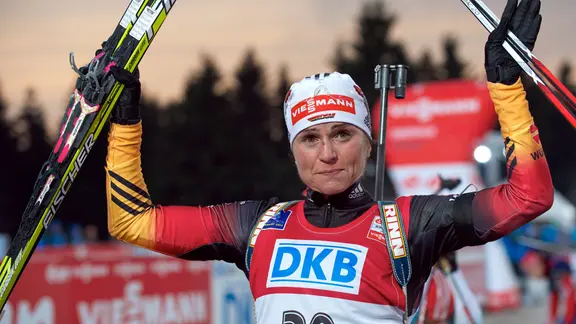 Biathlon Oberhof 05.01.2014 IBU World Cup 2013 2014 12,5km Massenstart Damen HENKEL Andrea GER