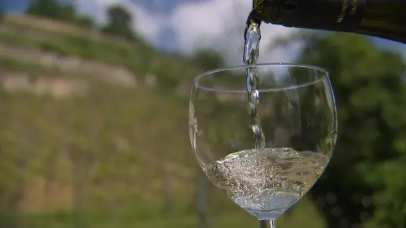 Wein in einem Glas