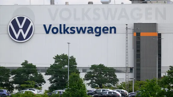 Blick auf das Werk von Volkswagen Sachsen.