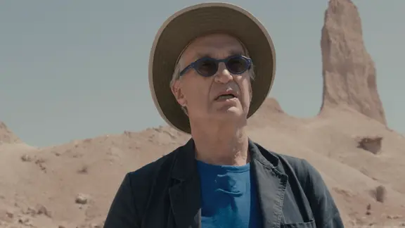 Wim Wenders während der Dreharbeiten zu "Desperado"