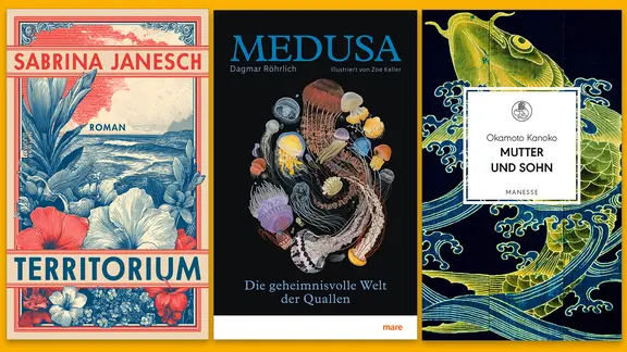 3 Buchcover - Teritorium, Medusa, Mutter und Sohn