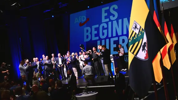 Wahlparty der AfD nach der Landtagswahl in Sachsen-Anhalt