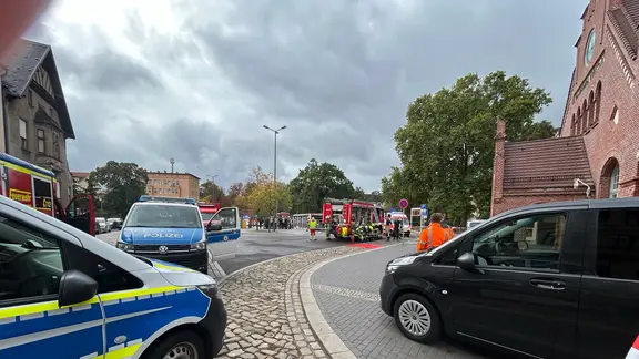 Feuerwehreinsatz am Bahnhof Magdeburg-Neustadt