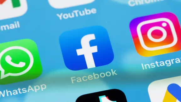 Social-Media-Apps auf einem Smartphone.