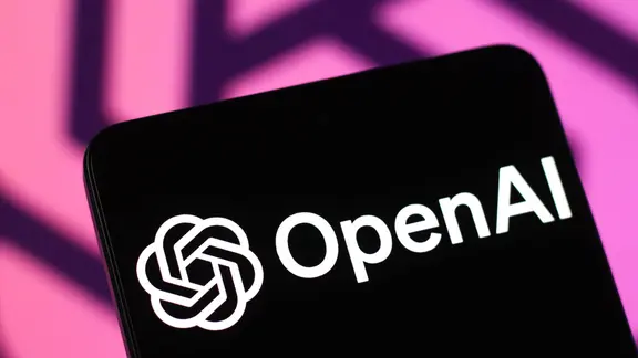 OpenAI Logo auf einem Handy Screen.