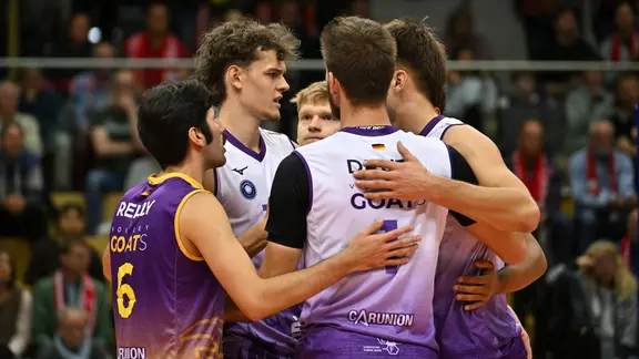 Jubel bei den Spielern der Volley Goats Mitteldeutschland